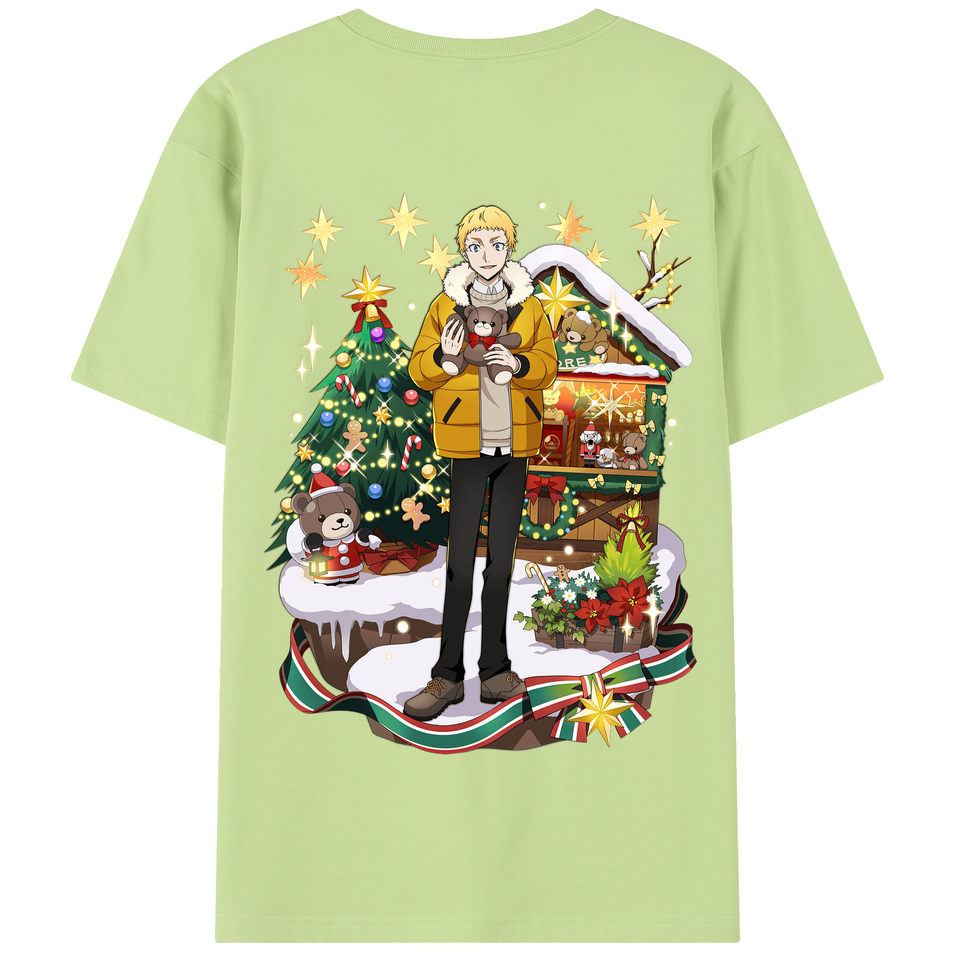 （画像用） 文豪ストレイドッグス Bungo Stray Dogs 綿100％半袖Tシャツ（背面プリント）